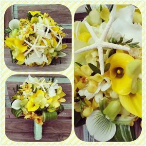 Tropical style wedding bouquet